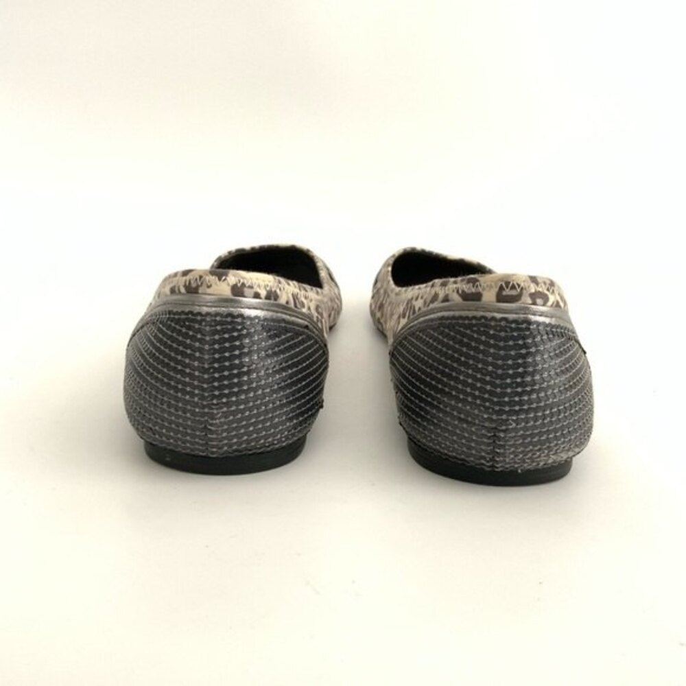 Coach Shine Sequin Animal Print Cap-toe Flats Gray 9.5 - Picture 7 of 10